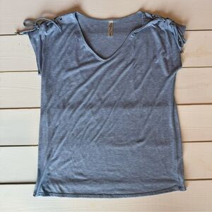 PerSeption Concept Light Blue Short Sleeve Top